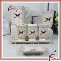 butterfly ceramic bathroom set